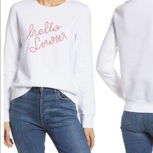 1901 Nordstrom Hello Snow Graphic Sweatshirt Size Medium